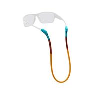 Chums Switchback Safety Eyewear Retainer - Lightweight & UV Resistant Silicone Sunglasses Strap for Men & Women - Teal/Burgandy/Tan