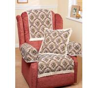 Chums Trellis Irish Tapestry Chair Back Covers Heavyweight Woven Furniture Protectors Durable Polyester Cotton Blend Machine Washable Multi