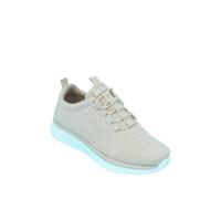 Chums Women's Bungee Lace, Slip On Wide E Fit Knitted Glitter Fabric Trainer in Off-White | Size: 3 Chums Off-White 3