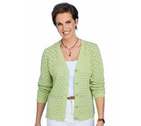 Chums Ladies Pointelle Knit Button-Up Cardigan, Lightweight Summer Sweater Apple 18-20