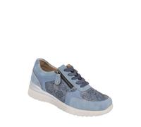 Chums Ladies Dr Keller Punchwork Trainer - Wide E Fit Lace-Up Shoe with Side Zip & Lightweight Design Navy 4