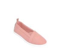 Chums Women's Dr Keller Wide E Fit Canvas Shoes Slip On with Elasticated Side in Pink | Size: 4 Chums Pink 4