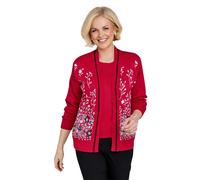 Floral Jacquard Mock Twin Set Chums Red 20-22