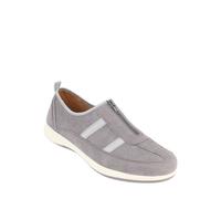 Chums Women's Lightweight Zip Front Wide E Fit Trainers with Cushioned Comfort Sole in Grey | Size: 7 Chums Grey 7