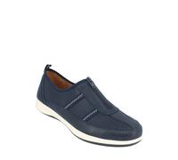 Chums Women's Lightweight Zip Front Wide E Fit Trainers with Cushioned Comfort Sole in Navy | Size: 6 Chums Navy 6