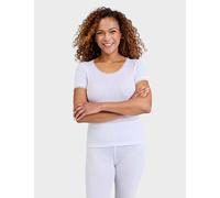 Chums Women's Pointelle Thermal Short Sleeve Vest in White | Size: 22-24 Chums White 22-24