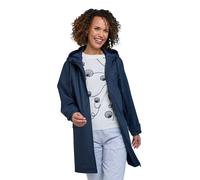 Chums Women's Showerproof Hooded Raincoat, Lightweight Waterproof Zip Coat with in Navy | Size: 18 Chums Navy 18