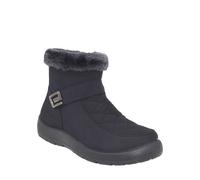 Chums Ladies Wide EE Fit Quilted Side Zip Showerproof Boot Thermal Lining & Faux Fur Trim Black 5