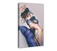 Chun Li Poster Anime Sexy Anime Beauty Art Posters (2) Canvas Poster Wall Art Decor Print Picture Paintings for Living Room Bedroom Decoration 12x18inch(30x45cm)