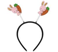 CHUN-YAN Easter Headbands for Women - Pink Glitter Easter Bunny Headband - Carrot and Bunny Ears Headbands for Easter Hair Accessories - Easter Party Favors Supplies