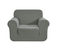 CHUN YI 1 Piece Jacquard Stretch Sofa Cover, Sofa Cover (1 Seater, Sky Grey)