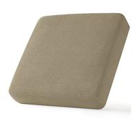 CHUN YI Stretch Sofa Seat Cushion Cover, Fitted Sofa Couch Cushion Covers Furniture Protector, Replacement for Individual Cushion Checks Jacquard Sofa Seat Furniture Cover(1 Seater,Sand)