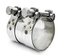 CHUN YUNG DA TT Extra Wide Heavy Duty Hose Clamps,Stainless Steel 2.75 inch Exhaust Clamp, Sleeve Coupler Butt Joint Band Clamp for Muffler Exhaust 68-73 mm (2.68-2.87 inch,1 pack)