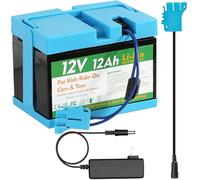 CHUNCAIL 12V 12Ah Lithium Battery for Peg Perego Children's Vehicles with Charger and Adapter Cable