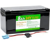 CHUNCAIL 24V 8Ah Lithium-Ion Battery with Charger for Children's Electric Vehicles