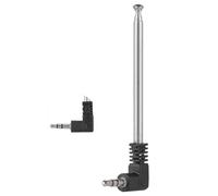 CHUNCHEN 1 Piece 3.5 mm Jack Male Telescopic Antenna Radio 4 Sections 24.5 cm / 9.65 Inches Portable FM AM Telescopic Antenna for AV Receiver Home Theater Mobile Phone