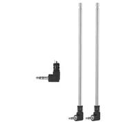 CHUNCHEN 2 Pieces 3.5 mm Jack Male Telescopic Antenna Radio 4 Sections 55.4 cm / 21.81 Inches Portable FM AM Telescopic Antenna for AV Receiver Home Theater Mobile Phone