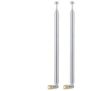 CHUNCHEN 2Pcs Telescopic Antenna Radio 7 Sections 70.7CM/27.83Inch Portable Telescopic Antenna Replacement for TV Radio AM FM Stereo Receiver