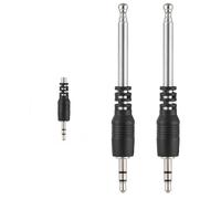 CHUNCHEN Pack of 2 3.5 mm Plug Telescopic Antenna Mini AM FM Telescopic Radio Antenna 4 Sections 16 cm / 6.3 Inch for AV Audio Video Home Theatre Receiver Mobile Phone