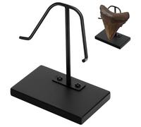 Chunful 1 Pcs Megalodon Shark Tooth Display Stand Metal Display Holder with Base for Mineral Agate, Rocks Crystal, Gemstones, Fossils, Coral Geodes, Plate and Photo
