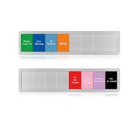 Chunful 1 Pcs Office Door Signs 8 Options Do Not Disturb/Please Come In/I'm Gone for the Day/In a Meeting/Working from Home/, Etc, Privacy Door Slider Sign for Meeting & Conference Room (Sliver)