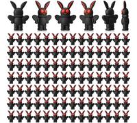 Chunful 100 Pcs Mini Mothman Figurines Small Moth Man Figures Tiny Mothman Statue for Cryptids Gag Gift Hide and Seek Props Cake Garden Decor Birthday Holiday Party Favors (Classic,Black)