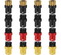 Chunful 16 Pack Steam Cleaner Brush Head Bulk 12 Nylon Steam Brush Head 4 Brass Accessories Attachment Part Mop Replacement for Hard Surface Compatible with Karcher Sc1 Sc2 Sc3 Sc4 Sc5 Sc7 Ctk10