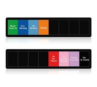 Chunful 2 Pack Office Door Signs 8 Options Do Not Disturb/Please Come In/I'm Gone for the Day/In a Meeting/Working from Home/, Etc, Privacy Door Slider Sign for Meeting & Conference Room (Black)