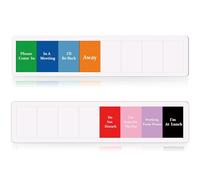 Chunful 2 Pcs Office Door Signs 8 Options Do Not Disturb/Please Come In/I'm Gone for the Day/In a Meeting/Working from Home/, Etc, Privacy Door Slider Sign for Meeting & Conference Room (White)