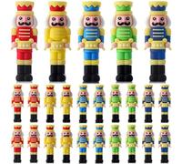 Chunful 25 Pcs Mini Christmas Nutcrackers Ornaments Figures Nutcracker Soldier Miniature Figurines Christmas Tree Decorations for Tabletop Home Collectible Decor Party Favors Gifts