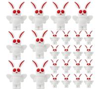 Chunful 25 Pcs Mini Mothman Figurines Small Moth Man Figures Tiny Mothman Statue for Cryptids Gag Gift Hide and Seek Props Cake Garden Decor Birthday Holiday Party Favors (Classic,White)