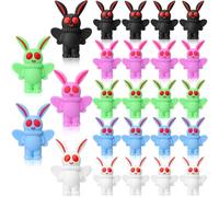 Chunful 25 Pcs Mini Mothman Figurines Small Moth Man Figures Tiny Mothman Statue for Cryptids Gag Gift Hide and Seek Props Cake Garden Decor Birthday Holiday Party Favors (Classic,Colorful)