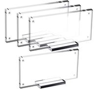 Chunful 3 Pcs Dollar Bill Holder Acrylic Display Dollar Case Currency Ticket Protector Paper Money Frame for Bill Collectors Collection, 7.3 x 3.5 Inch