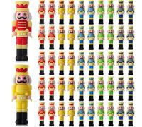 Chunful 50 Pcs Mini Christmas Nutcrackers Ornaments Figures Nutcracker Soldier Miniature Figurines Christmas Tree Decorations for Tabletop Home Collectible Decor Party Favors Gifts