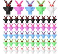 Chunful 50 Pcs Mini Mothman Figurines Small Moth Man Figures Tiny Mothman Statue for Cryptids Gag Gift Hide and Seek Props Cake Garden Decor Birthday Holiday Party Favors (Classic,Colorful)