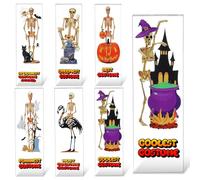 Chunful 6 Pack 7"/4" Acrylic Halloween Costume Contest Skeleton 4" Trophy Funny Trophy Award Skull Prizes for Party Activity Costume Contest Game Adults