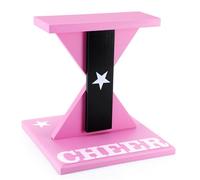 Chunful Cheerleading Balance Trainer 12.2 x 13.19 Inch Wood Wooden Cheer Stunt Training Stand Equipment Cheer Flyer Stand for Flexibility Core Strength and Coordination Training