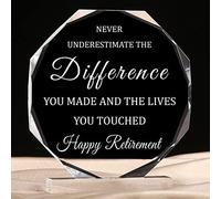 Chunful Happy Retirement Gifts for Men Women Never Understand the Difference You Made Keepsake and Paperweight Retirement Plaque Inspirational Gifts for Retired Teacher Police(Novel Style)