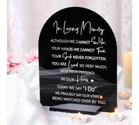 Chunful Memorial Table Sign - Acrylic Wooden Wedding Reception Sign, Sympathy Gift in Loving Memory, Elegant