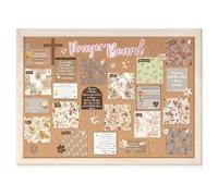 Chunful Prayer Board Set Prayer Board Accessories for Women with Pins Envelope and Bible Verse Quotes Floral Christian Gift DIY Wall Art for Living Room Office (Not Cork Board)