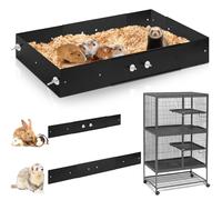 Chunful Scatter Guards Compatible with Ferret Nation & Critter Nation, 9 Pcs Pull Out Adjustable Small Animal Cages Guards, Urine & Litter Containment for Ferrets, Chinchillas, Rats