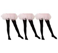 CHUNG Toddler Little Big Girls Dance Tights Soft Ballet Footed Pantyhose Class School Uniform Stretchy Durable Opaque,3 Black,11-13Y