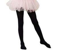 CHUNG Toddler Little Big Girls Dance Tights Soft Ballet Footed Pantyhose Class School Uniform Stretchy Durable Opaque,1pc,Black,11-13Y
