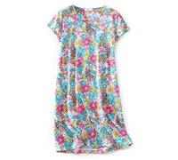 CHUNG Women Nightdress Ladies Nighties Short Sleeve Sleep Tee Shirt Soft Nightgown Cute Pattern Summer Sleepwear Tiger Flowe XL
