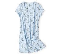 CHUNG Women Nightdress Ladies Nighties Short Sleeve Sleep Tee Shirt Soft Nightgown Cute Pattern Summer Sleepwear Simple Cat S