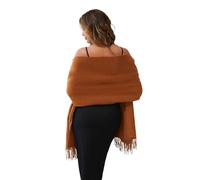 CHUNG Women pashmina shawls and wraps Long Scarf Wedding Gifts,Caramel