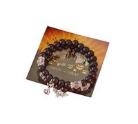 ChungLong0593 Halloween Beaded Charm Bracelets for Women, Spooky Pumpkin Ghost Bat Spider Natural Stone Stretch Stack Bracelet, Trick or Treat Holiday Costume Jewelry Gift, One Size, Wood, no gemstone