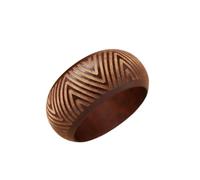 ChungLong0593 Handmade Vintage Carved Wooden Bangle Bracelet for Women, Ethnic Boho Wide Cuff with Floral/Geometric/Traditional Patterns, Natural Wood Statement Jewelry, One Size, Wood, no gemstone