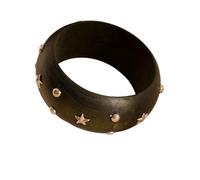 ChungLong0593 Handmade Vintage Carved Wooden Bangle Bracelet for Women, Ethnic Boho Wide Cuff with Floral/Geometric/Traditional Patterns, Natural Wood Statement Jewelry, One Size, Wood, no gemstone