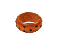 ChungLong0593 Handmade Vintage Carved Wooden Bangle Bracelet for Women, Ethnic Boho Wide Cuff with Floral/Geometric/Traditional Patterns, Natural Wood Statement Jewelry, One Size, Wood, no gemstone